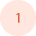 Peach-colored circular badge with the number 1 (Step 1)